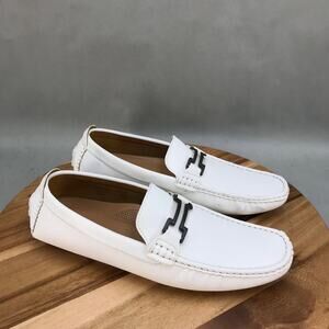 White Leather Men's Loafers